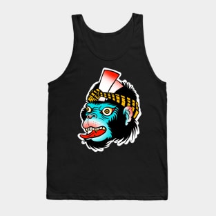 Crazy monkey tattoo art Tank Top